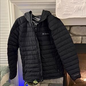 Columbia Omni Heat Men's Quilted Black Puffer Coat